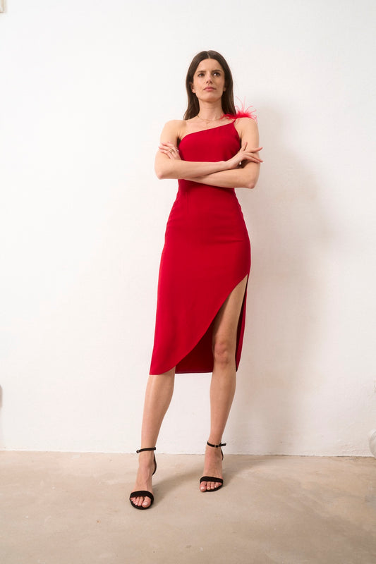 One-shoulder dress: Maggiore