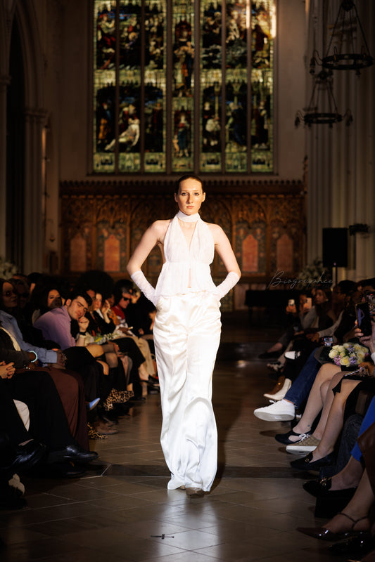 Silk Wide-Leg Trousers